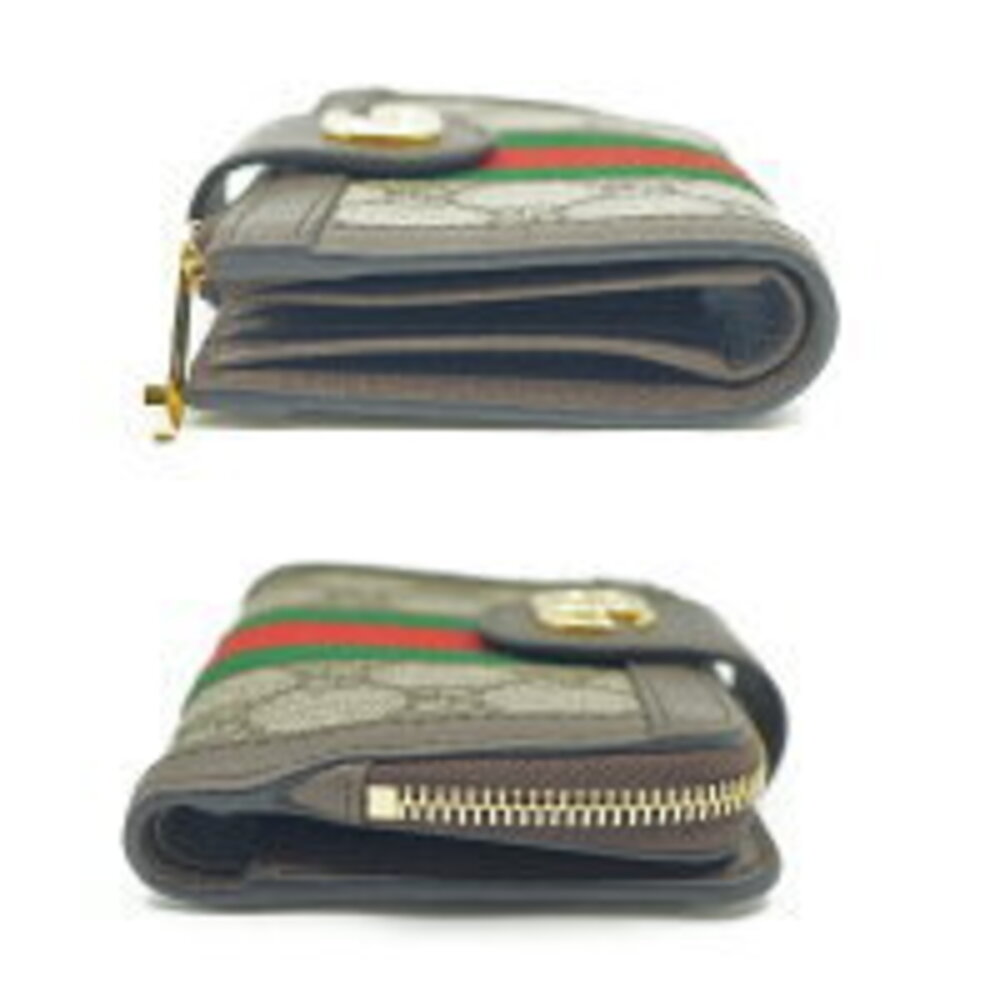 Gucci Ophidia wallet GG Supreme canvas red green Web stripe